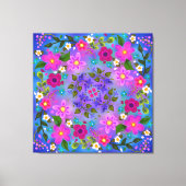 Mooie Boho Berries en Flowers Canvas Afdruk (Voorkant)