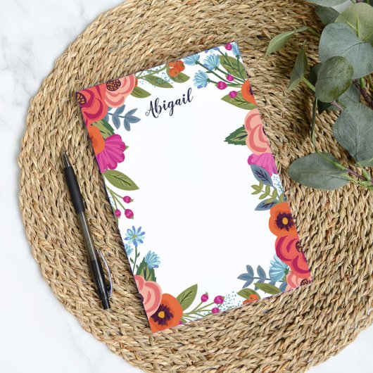 Mooie Boho Bloemen - Aangepaste Naam Post-it® Notes