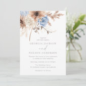 Mooie Boho Bloemen Alle seizoenen Bruiloft Kaart (Staand voorkant)