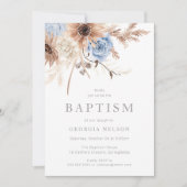 Mooie Boho Bloemen Alle seizoenen Doop Kaart (Voorkant)