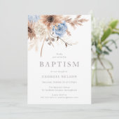 Mooie Boho Bloemen Alle seizoenen Doop Kaart (Staand voorkant)