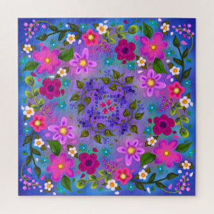 Mooie Boho Bloemen Legpuzzel