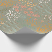 Mooie Boho Bloemige Inpakpapier (Hoek)