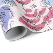 Mooie Boho Bloemige Inpakpapier (Rol Hoek)