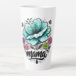 Mooie Boho Bloemige Mama Moederdag Latte Mok