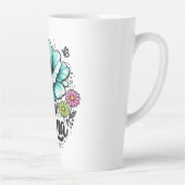 Mooie Boho Bloemige Mama Moederdag  Latte Mok (Rechts)