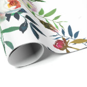 Mooie Boho Bloemige Roze Lavendel Huwelijkscadeau Cadeaupapier (Rol Hoek)