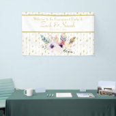 Mooie Boho Boeket Verlovingsfeest Banner (Beurs)