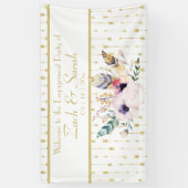 Mooie Boho Boeket Verlovingsfeest Banner (Verticaal)