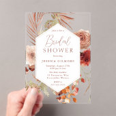 Mooie Boho Botanical Floral Vrijgezellenfeest Acryl Uitnodigingen (Insitu (Draagbaar))