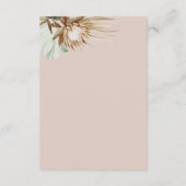 Mooie Boho Botanische bruiloft Details Informatiekaartje (Achterkant)