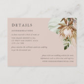 Mooie Boho Botanische bruiloft Details Informatiekaartje (Voorkant)