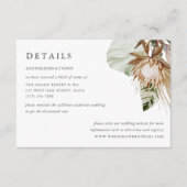 Mooie Boho Botanische bruiloft Details Informatiekaartje (Voorkant)