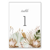 Mooie Boho Botanische Bruiloft Receptie Kaart (Voorkant)