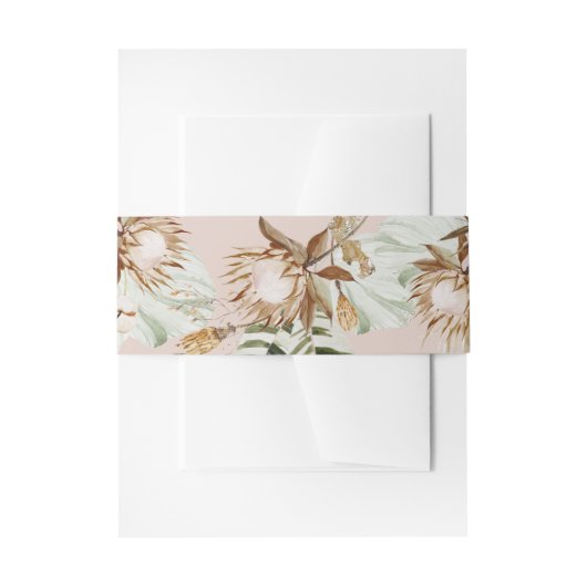 Mooie Boho Botanische Bruiloft Uitnodigingen Wikkel (Voorkant Voorbeeld)