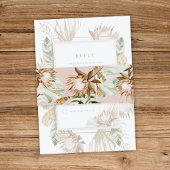 Mooie Boho Botanische Bruiloft Uitnodigingen Wikkel