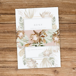 Mooie Boho Botanische Bruiloft Uitnodigingen Wikkel