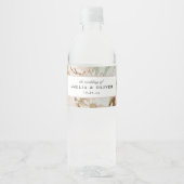 Mooie Boho Botanische Bruiloft Waterfles Etiket (Voorkant)