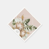 Mooie Boho Botanische Geometrische Lijst Bruiloft Servet (Hoek)