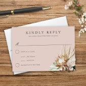 Mooie Boho Botanische Neutrale Bruiloft Antwoord