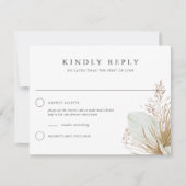 Mooie Boho Botanische Witte Bruiloft Antwoord (Voorkant)