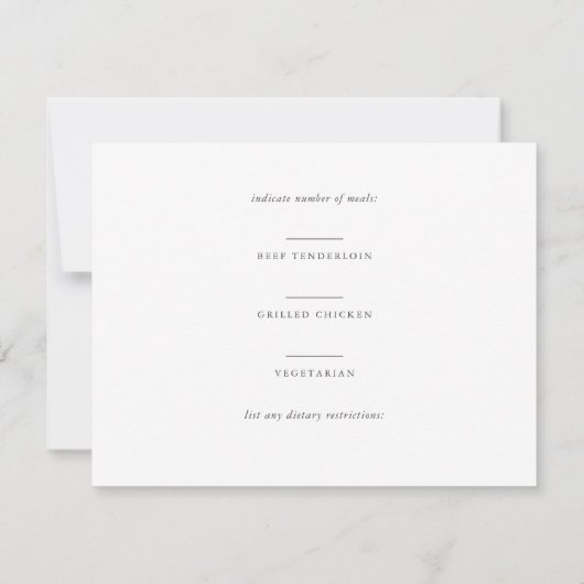 Mooie Boho Botanische Witte Bruiloft Antwoord (Achterkant)