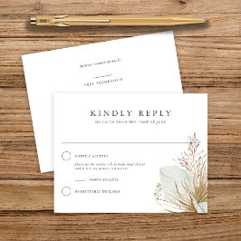 Mooie Boho Botanische Witte Bruiloft Antwoord