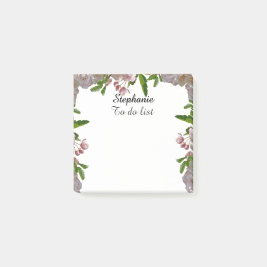 Mooie Boho Bouquet - Aangepaste naam om een lijst  Post-it® Notes (Voorkant)