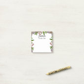 Mooie Boho Bouquet - Aangepaste naam om een lijst  Post-it® Notes (Op bureau)