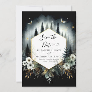 Mooie Boho Enchanted Forest bruiloft Save The Date