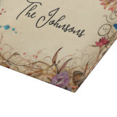 Mooie Boho esthetische bloemenrand Snijplank (Hoek)