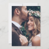 Mooie Boho Floral op groene foto Kaart (Achterkant)