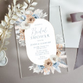 Mooie Boho Floral Vrijgezellenfeest Acryl Uitnodigingen