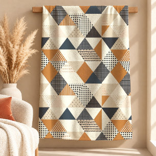 Mooie Boho Geometrische Vormen Aardetonen Deken