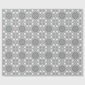 Mooie Boho Gray en White Talavera Tile Cadeaupapier (Vlak)
