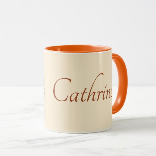 Mooie boho herfst boeket gepersonaliseerd mok (Voorkant rechts)