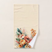 Mooie boho herfstboeket bad handdoek (Handdoek)