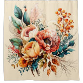 Mooie boho herfstboeket douchegordijn (Voorkant)