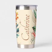 Mooie boho herfstboeket gepersonaliseerd geïsoleerde drinkbeker (Links)