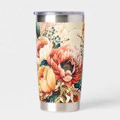 Mooie boho herfstboeket gepersonaliseerd geïsoleerde drinkbeker (Rechts)