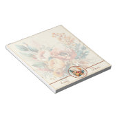 Mooie boho herfstboeket gepersonaliseerd notitieblok (Schuin)