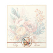 Mooie boho herfstboeket gepersonaliseerd notitieblok (Voorkant)