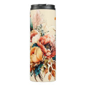 Mooie boho herfstboeket gepersonaliseerd thermosbeker (Achterkant)