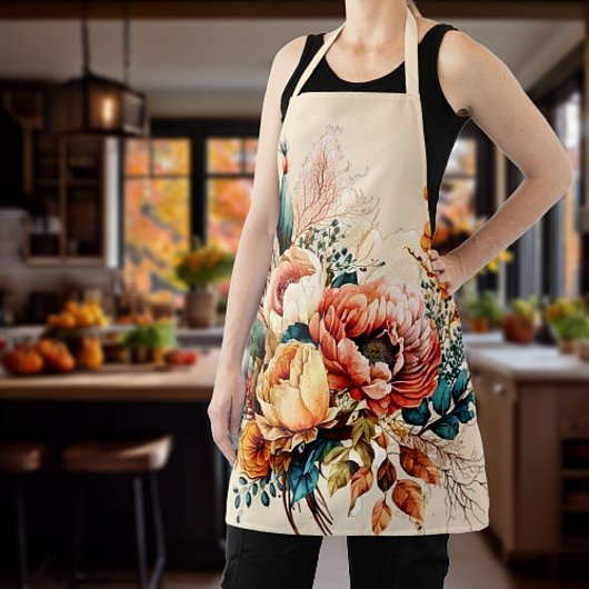 Mooie boho herfstboeket schort