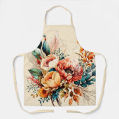 Mooie boho herfstboeket schort (Voorkant)