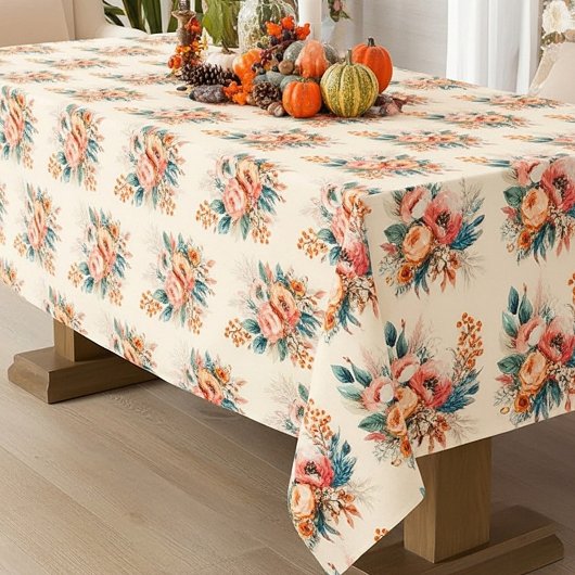 Mooie boho herfstboeket tafelkleed