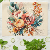 Mooie boho herfstboeket theedoek (Gevouwen)