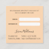 Mooie Boho kapsel Bruidskapsel Haarstylist Bloemen Afsprakenkaartje (Achterkant)