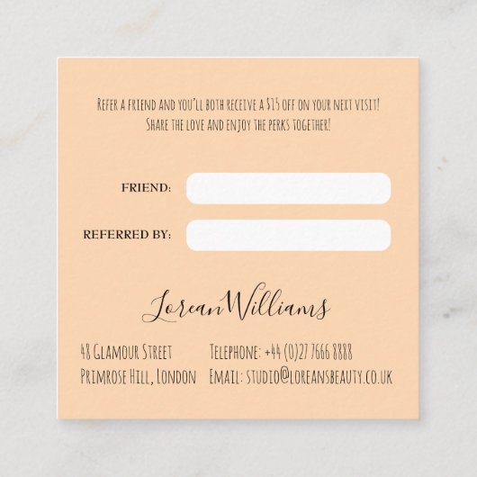 Mooie Boho kapsel Bruidskapsel Haarstylist Bloemen Afsprakenkaartje (Achterkant)