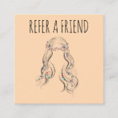 Mooie Boho kapsel Bruidskapsel Haarstylist Bloemen Afsprakenkaartje (Voorkant)